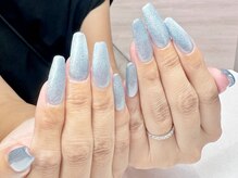 ネイルサロン オー(Oh!)/長さ出し＋マグネット×ミラー