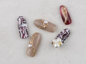サンミーゴネイル 神戸店(Sunmego Nail)/ザラザラツイードネイル