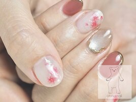 水彩フラワーネイル