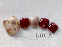 ネイルアトリエルカ(nail atelier LUCA)/W-297シェラック白べっ甲フット