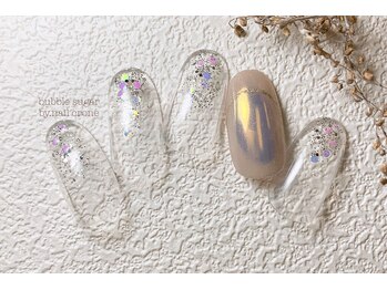 バブル シュガー バイ ネイルクローネ(bublle sugar by.nail crone)/ミラーニュアンスネイル