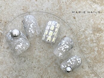 マリー ネイルズ いわきラトブ店(MARIE NAILS)/定額5,500円税込 クリア 0821a