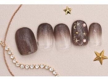 5000円　月　ブラウン　グラデ