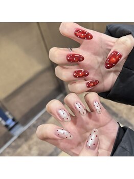 ミックスネイルスタジオ(Mixx nail studio)/マグネットドットデザイン