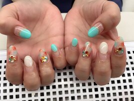（遠藤）ターコイズネイル☆