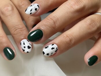 サロンドフォーエイチ(salon de 4H)/秋冬人気のアニマルネイル♪