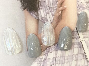 シエルネイルスタジオ 新宮店(Ciel nail studio)/【グレーデザイン夏ネイル】