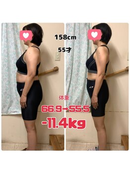 ウェル整体院/3ヶ月で-11.4kg達成！