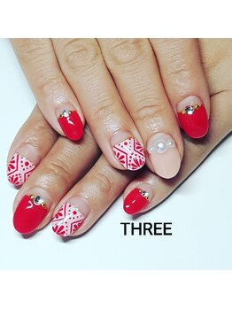 ネイルアンドまつげエクステ専門サロン スリー(THREE)/初回しっかりアートコース￥8100