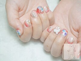 和柄ブライダルネイル