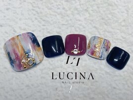 M-13 ニュアンスチェックネイル