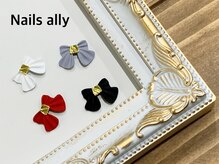 ネイルズアリー 立川店(Nails ally)/リボン×パーツ×3D×秋ネイル