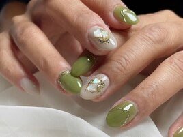 シアー感を残した秋のピスタチオ