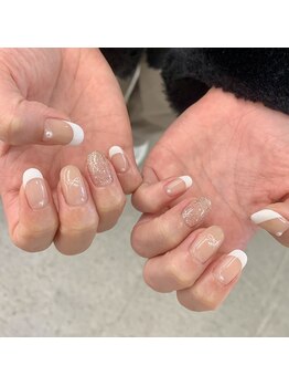 フレンチ/スキンカラー/ジェル