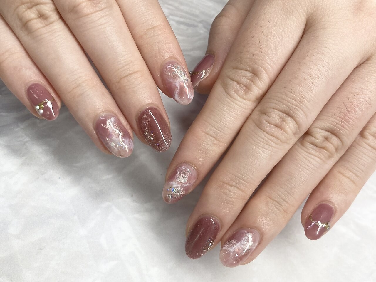 33))ネイルチップ フレンチガーリー ボルドー シンプルネイル ニュアンス N.select / シンプルネイル / 東京 | . nuance nail