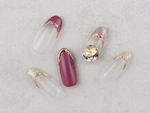 サンミーゴネイル 神戸店(Sunmego Nail)/フレンチ×ミラーラインネイル