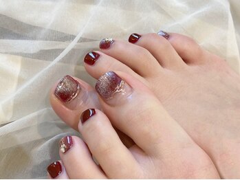 ネイルズ ララ(nails Lala)/ボルドー。