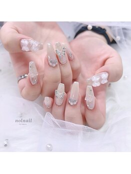 ノルネイル(nol nail)/蝶々パーツがかわいいネイル♪