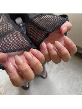 リリ ネイルアンドアイラッシュ(LiRi nail&eyelash)/カラフルフレンチ