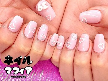 ネイルマフィア 渋谷(NAIL MAFIA)/ぷっくりハートアート
