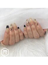 レディスペネイル ノウラ 名駅店(Redispe nail NouRa)/黒フレンチ