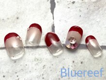 ネイルアンドまつげエクステ ブルーリーフ 四谷三丁目店(Blue Reef)/ハートフレンチネイル