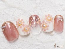 アイネイルズ 横浜WEST店(I-nails)/ピンクフラワーネイル10480円