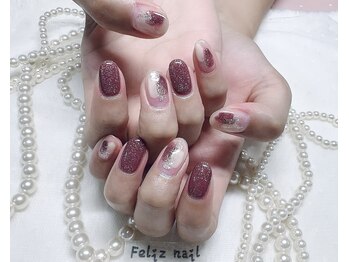 フェリスネイル 池袋店(Feliz Nail)/シンプル塗りかけ
