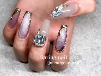 ネイルサロン ジョアアンジェ 天王寺店(joie ange)/マグネットネイル　ミラーネイル