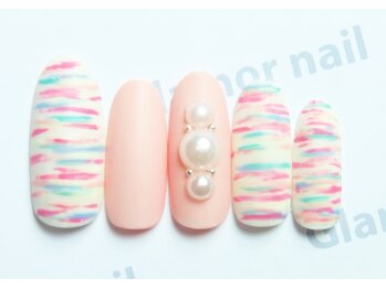 グラマーネイル(Glamor nail)/レインボーカラー☆¥8,000
