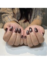 ネイルニジュウバンチアネックスシュウナン(Nail 20Banchi ANNEX Shunan)/ブラウンギャラクシーネイル