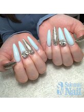 サクラズネイル 警固店(Sakura's nail)/長さ出し＊涼しげ水色カラー