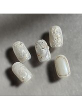 ルリアン チッタ/乳白色&インクアート