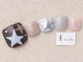 アイネイルズ 三宮店(I nails)/Y2K風フットネイル