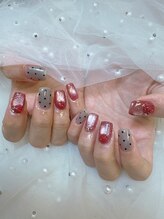 クイーンズネイル(Queeens nail)/マグネットネイル　パールネイル
