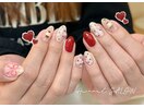 バレンタインネイル