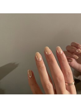 ラテ(latte.)/ヌーディー　ミラーネイル