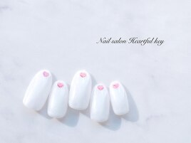 ハートホロネイル¥8000