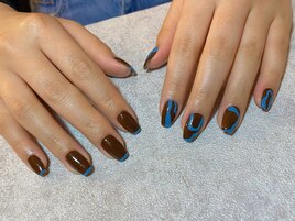 ちぐはぐネイル　ニュアンス