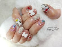 シュガーネイル(sugar nail)/干支うさぎネイル