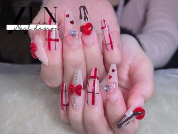 ゼン ネイル デザイン 池袋(ZEN NAIL DESIGN)/長さだしやり放題×つけ放題