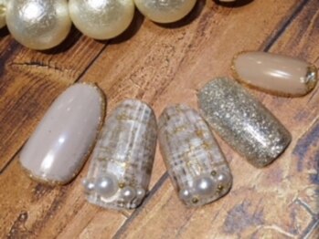 ネスト(Nest)/大人ツイードネイル