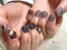 アイネイルズ 渋谷店(I nails)/ちぐはぐグレー¥9480 [渋谷]