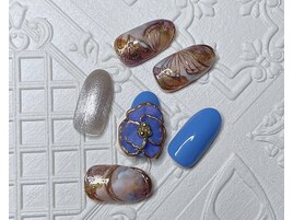 和柄・蝶柄・成人式ネイル