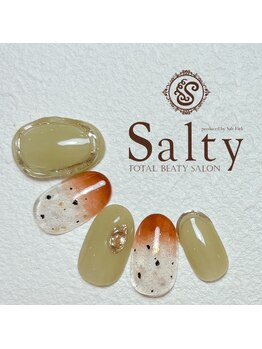 ネイルアンドアイラッシュサロン ソルティ 寺田町(salty)/ニュアンスネイル