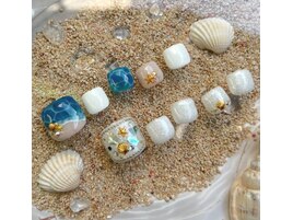 フットネイル・海・貝殻