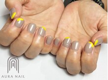 オーラ レアレア市川店内(AURA)/ワンカラーにバイカラーをプラス