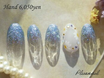 プラスネイル 北千住東口店(PLUS NAIL)/【3330】シェル×フラワー