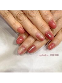 レッドニットチェックネイル！