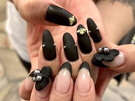 ブラックマットネイル